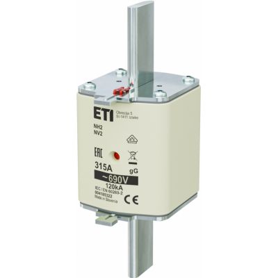 Wkładka topikowa NH zwłoczna KOMBI NH2 gG 315A 690V 004185322 ETI (004185322)