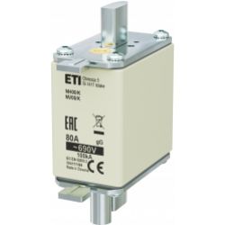 Wkładka topikowa NH zwłoczna z wybijakiem NH00 K gG 80A 690V 004111184 ETI (004111184)