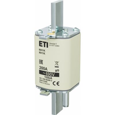Wkładka topikowa NH zwłoczna z wybijakiem NH1 K gG 200A 690V 004113345 ETI (004113345)