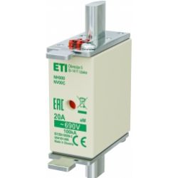 Wkładka topikowa NH silnikowa KOMBI NH000 WT-00C aM 20A 690V 004181406 ETI (004181406)