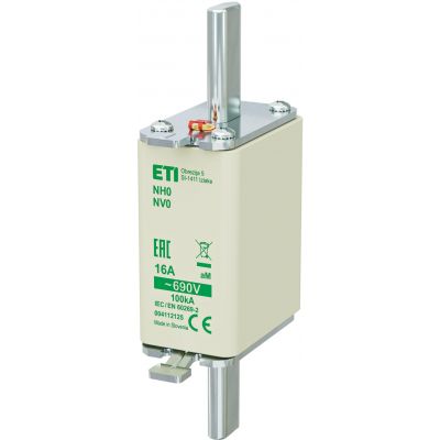 Wkładka topikowa NH silnikowa NH0 aM 16A 690V 004112125 ETI (004112125)
