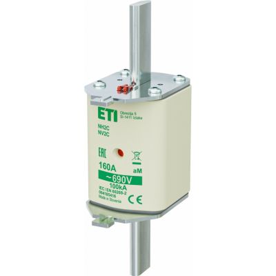 Wkładka topikowa NH silnikowa KOMBI NH2C aM 160A 690V 004185416 ETI (004185416)