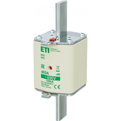Wkładka topikowa NH silnikowa KOMBI NH2 aM 400A 690V 004185424 ETI (004185424)
