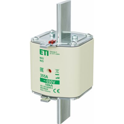 Wkładka topikowa NH silnikowa KOMBI NH3 aM 355A 690V 004186428 ETI (004186428)