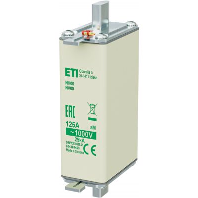 Wkładka topikowa NH silnikowa NH00 85 aM 125A 1000V 004182493 ETI (004182493)