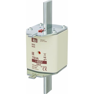 Wkładka topikowa NH transformatorowa NH3C gTr 108A 400V 75kVA 004115401 ETI (004115401)