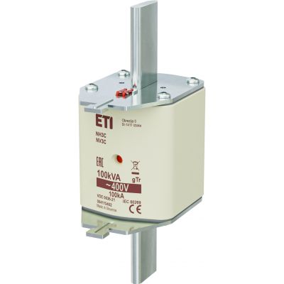 Wkładka topikowa NH transformatorowa NH3C gTr 144A 400V 100kVA 004115402 ETI (004115402)