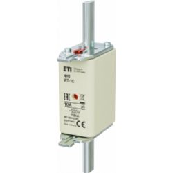 Wkładka topikowa NH zwłoczna KOMBI Pokrywy stalowe NH1 WT-1C gG 10A 500V G 004113401 ETI (004113401)