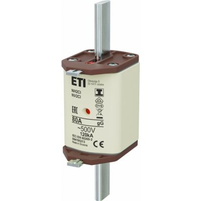 Wkładka topikowa NH zwłoczna KOMBI Zaczepy izolowane NH2C/I gG 80A 500V 004195213 ETI (004195213)