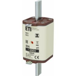 Wkładka topikowa NH zwłoczna KOMBI Zaczepy izolowane NH1 I gG 80A 690V 004194321 ETI (004194321)