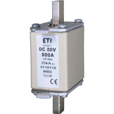 Wkładka topikowa NH DC z wybijakiem NH00 K 250A 80V DC 004110102 ETI (004110102)
