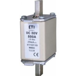 Wkładka topikowa NH DC z wybijakiem NH00 K 250A 80V DC 004110102 ETI (004110102)