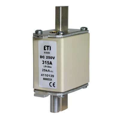 Wkładka topikowa NH DC NH00 100A 250V DC 004110131 ETI (004110131)