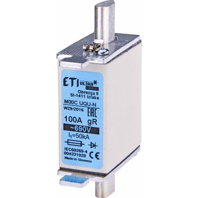 Wkładka topikowa ultraszybka M000UQU-N/16A 690V 004331020 ETI (004331020)