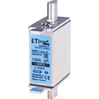 Wkładka topikowa ultraszybka M000UQU-N/16A 690V 004331020 ETI (004331020)