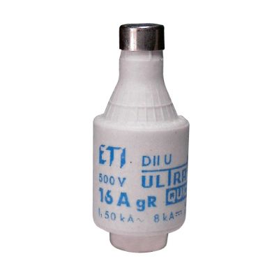 Wkładka topikowa ultraszybka DII UQ gR 25A 500V 004322007 ETI (004322007)