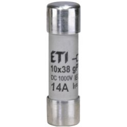 Wkładka topikowa cylindryczna PV CH10x38 gPV 14A 1000V DC 002625079 ETI (002625079)