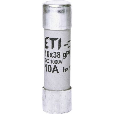 Wkładka topikowa cylindryczna PV CH10x38 gPV 10A 1000V UL 002625105 ETI (002625105)