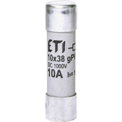 Wkładka topikowa cylindryczna PV CH10x38 gPV 10A 1000V UL 002625105 ETI (002625105)