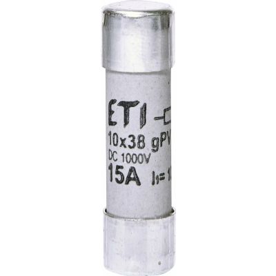 Wkładka topikowa cylindryczna PV CH10x38 gPV 15A 1000V UL 002625112 ETI (002625112)