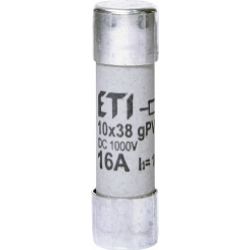 Wkładka topikowa cylindryczna PV CH10x38 gPV 16A 1000V UL 002625107 ETI (002625107)
