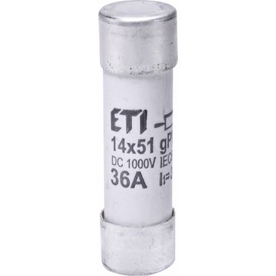 Wkładka topikowa cylindryczna PV CH14x51 gPV 16A 1100V DC 002637185 ETI (002637185)