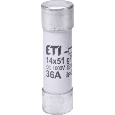 Wkładka topikowa cylindryczna PV CH14x51 gPV 36A 1000V DC 002637115 ETI (002637115)
