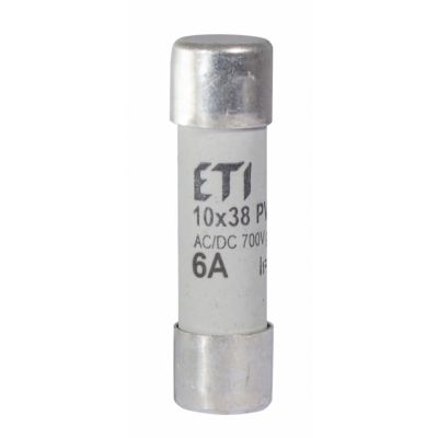 Wkładka topikowa cylindryczna PV gR 700V CH10x38 gR 6A 700V AC DC 002625019 ETI (002625019)