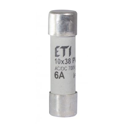 Wkładka topikowa cylindryczna PV gR 700V CH10x38 gR 6A 700V AC DC 002625019 ETI (002625019)