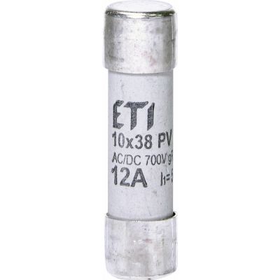 Wkładka topikowa cylindryczna PV gR 700V CH10x38 gR 12A 700V AC DC 002625022 ETI (002625022)