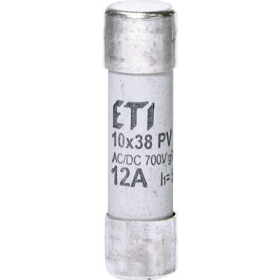 Wkładka topikowa cylindryczna PV gR 700V CH10x38 gR 12A 700V AC DC 002625022 ETI (002625022)