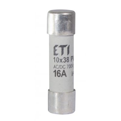 Wkładka topikowa cylindryczna PV gR 700V CH10x38 gR 16A 700V AC DC 002625023 ETI (002625023)