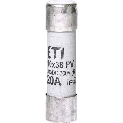 Wkładka topikowa cylindryczna PV gR 700V CH10x38 gR 20A 700V AC DC 002625024 ETI (002625024)