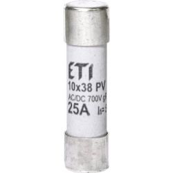 Wkładka topikowa cylindryczna PV gR 700V CH10x38 gR 25A 700V AC DC 002625025 ETI (002625025)