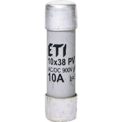 Wkładka topikowa cylindryczna PV gR 900V CH10x38 gR 10A 900V AC DC 002625031 ETI (002625031)