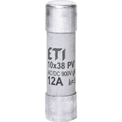 Wkładka topikowa cylindryczna PV gR 900V CH10x38 gR 12A 900V AC DC 002625032 ETI (002625032)