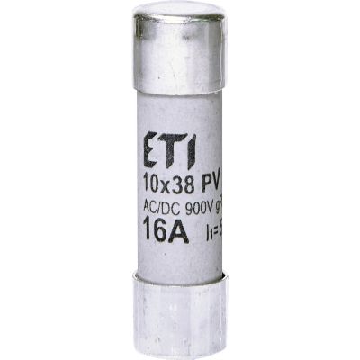 Wkładka topikowa cylindryczna PV gR 900V CH10x38 gR 16A 900V AC DC 002625033 ETI (002625033)