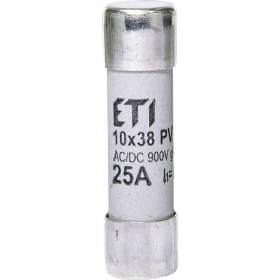 Wkładka topikowa cylindryczna PV gR 900V CH10x38 gR 25A 900V AC DC 002625035 ETI (002625035)