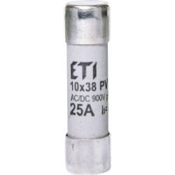 Wkładka topikowa cylindryczna PV gR 900V CH10x38 gR 25A 900V AC DC 002625035 ETI (002625035)