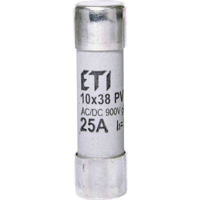 Wkładka topikowa cylindryczna PV gR 900V CH10x38 gR 25A 900V AC DC 002625035 ETI (002625035)