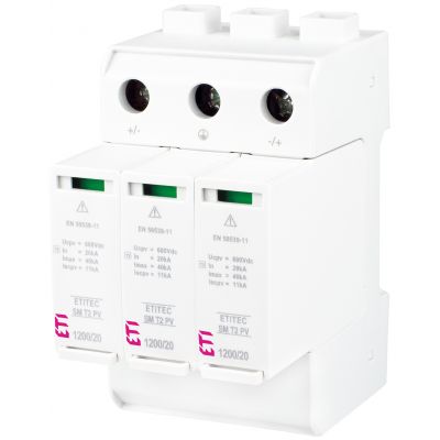 Ogranicznik przepięć T2 (C) - do systemów PV ETITEC SM T2 PV 1200/20 Y 002440634 ETI (002440634)