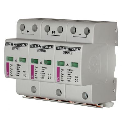 Ogranicznik przepięć T1 (B) - do systemów PV ETITEC S B-PV 1500/12,5 Y 002440270 ETI (002440270)