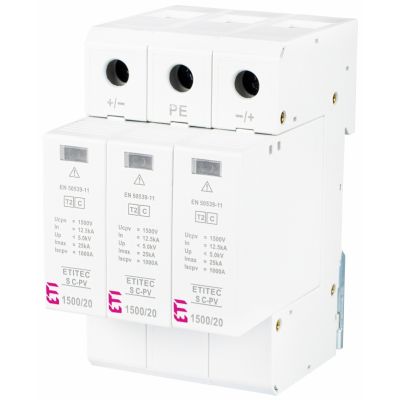 Ogranicznik przepięć T2 (C) - do systemów PV ETITEC S C-PV 1500/20 Y 002445313 ETI (002445313)