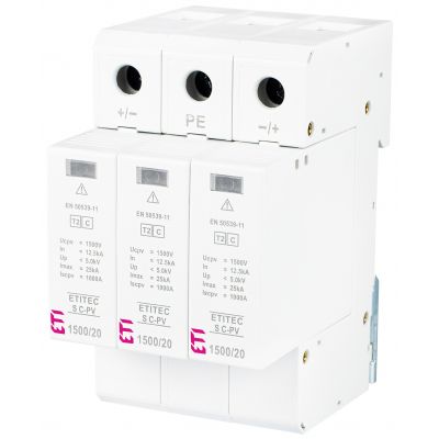 Ogranicznik przepięć T2 (C) - do systemów PV ETITEC S C-PV 1500/20 Y 002445313 ETI (002445313)