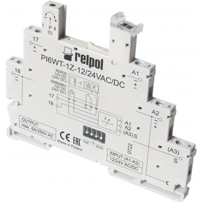 RELPOL Przekaźnik Czasowy  PIR6WT-1Z-24VAC/DC-T 857670 (857670)