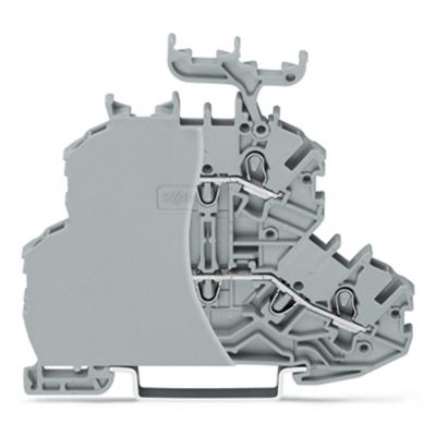Złączka dwupiętrowa przelotowa/przelotowa szara /50szt./ WAGO (2000-2233/099-000)