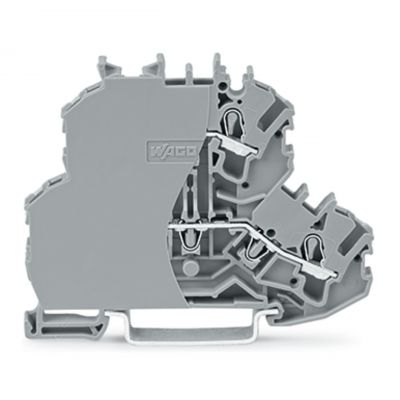 Złączka dwupiętrowa przelotowa/przelotowa szara /50szt./ WAGO (2002-2201/099-000)