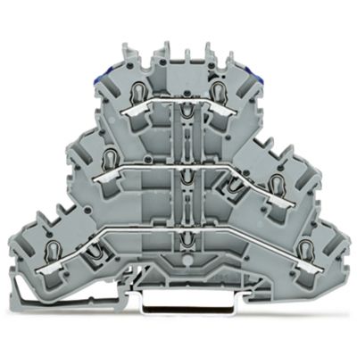 Złączka trzypiętrowa złączka przelotowa/przelotowa/przelotowa szara /50szt./ WAGO (2002-3203)