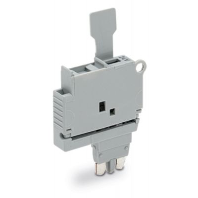 Wtyk bezpiecznikowy z uchwytem do aparatowej wkł. bezpiecz. 5x20mm szary /50szt./ WAGO (2004-911/1000-541)