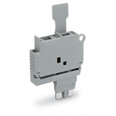 Wtyk bezpiecznikowy z uchwytem do aparatowej wkł. bezpiecz. 5x20mm szary /50szt./ WAGO (2004-911/1000-836)